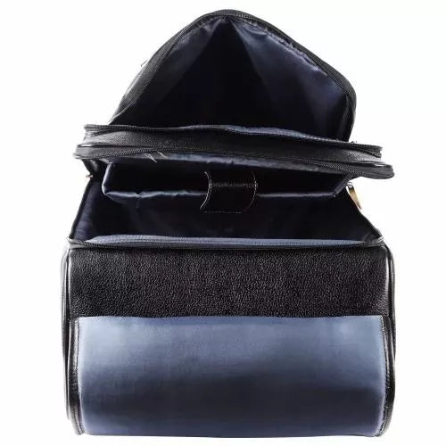 Leather Laguage Trolly Bag (Black)