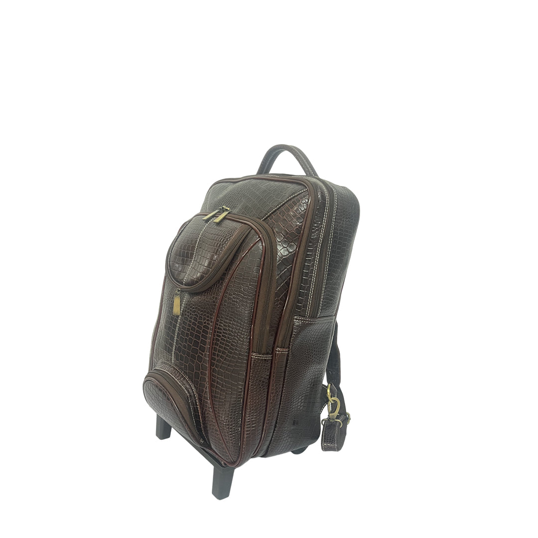 Leather Backpack For men office use with laptop compartment (Brown)