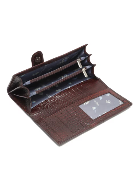 Women brown Leather Clutch