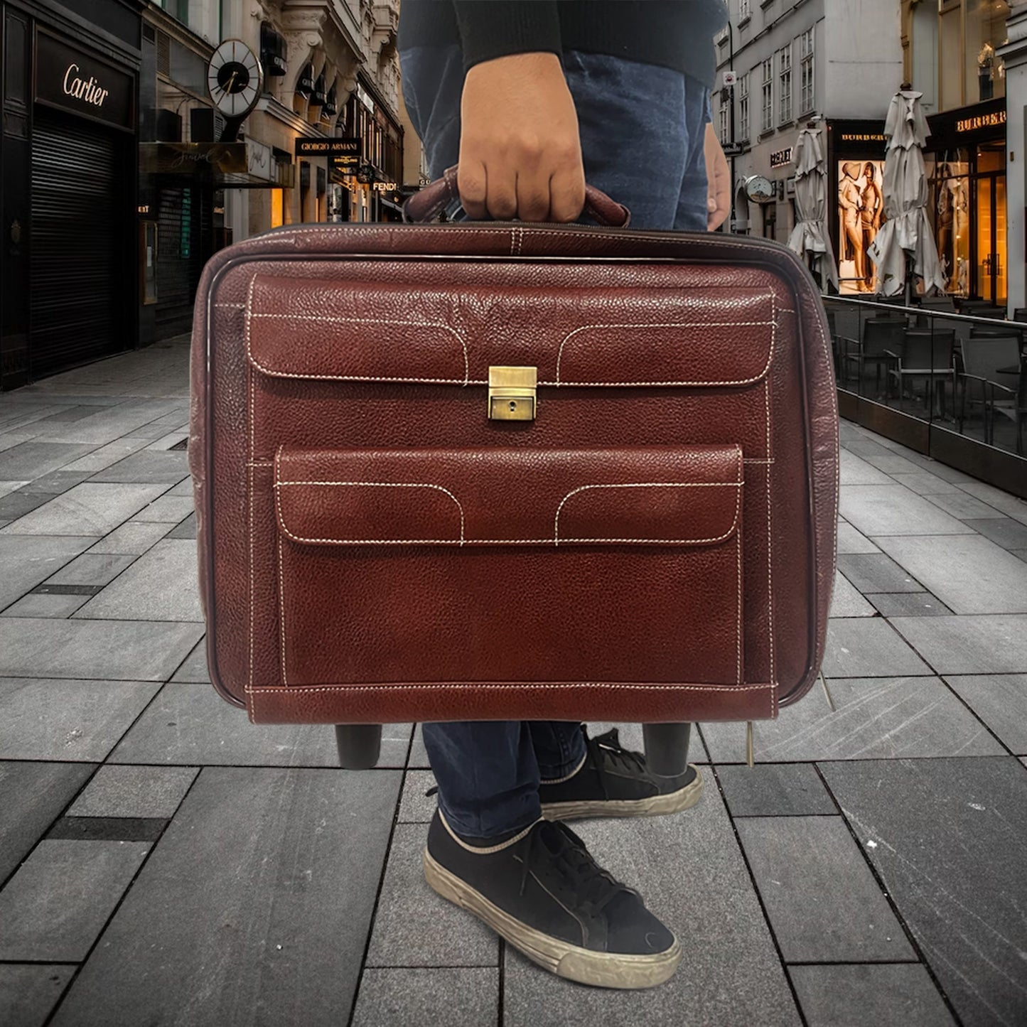 Trolley Laptop Strolley Bag (Brown)