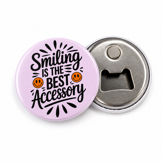 Bottle Opener and Fridge Magnet Customize Round | Personalized Photo & Logo | Unique Party Gift | 58mm