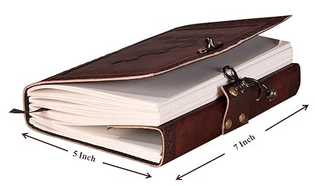 Handmade Leather Diary Embossed with star