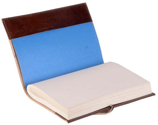 Refillable Leather Diary – Feather with Birds, Leaf of Tree