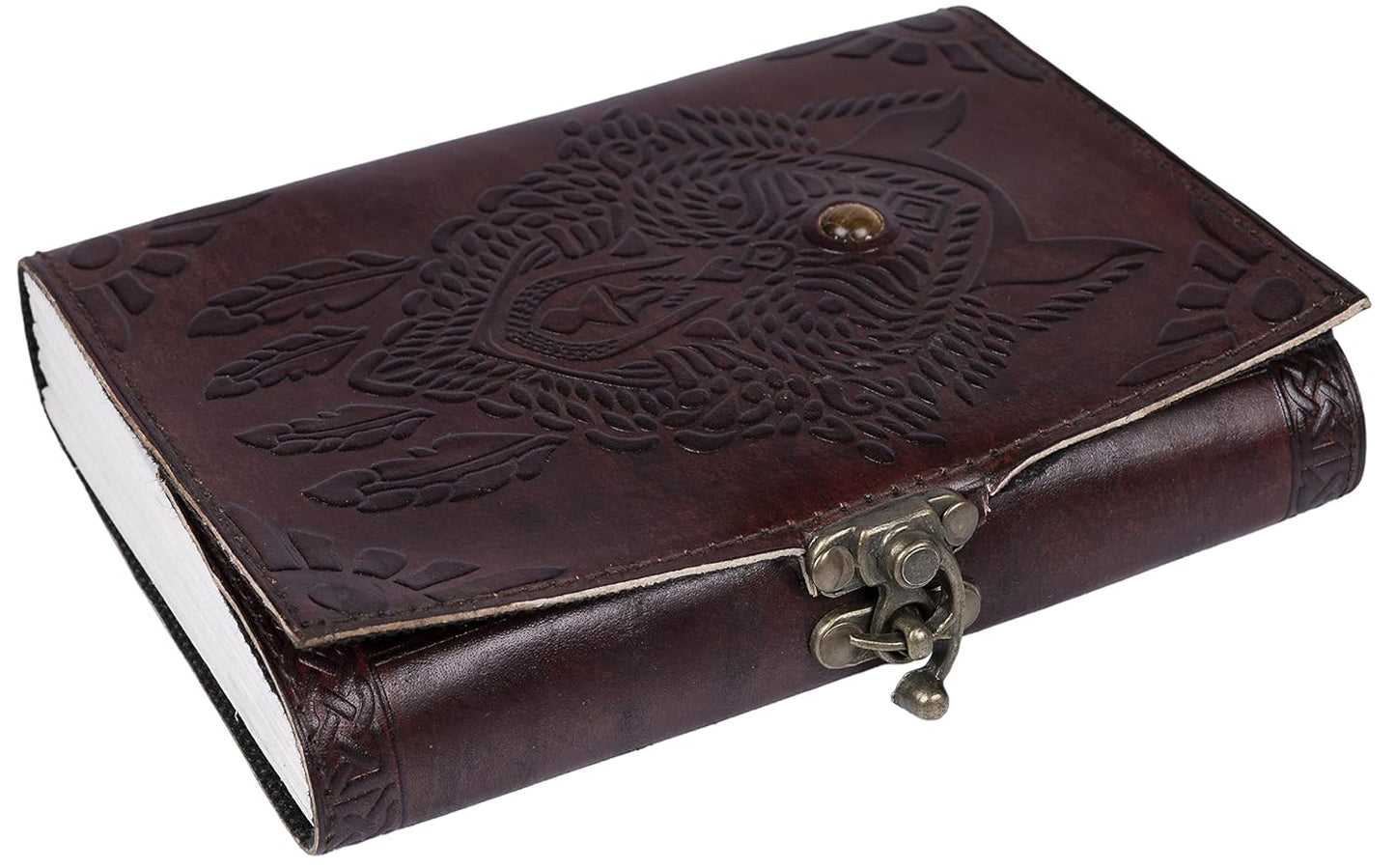 Handmade Leather Diary Embossed with star