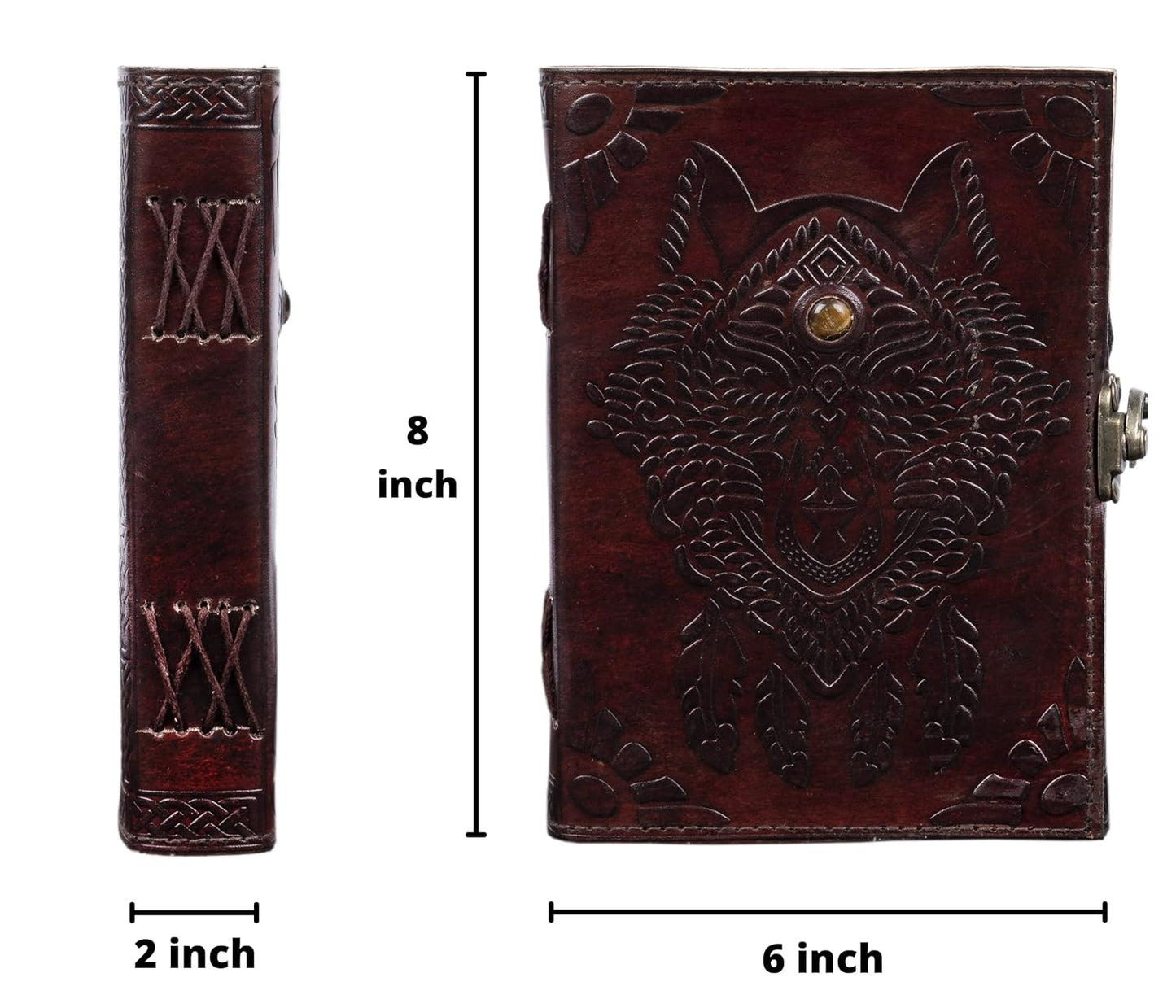 Handmade Leather Diary Embossed with star