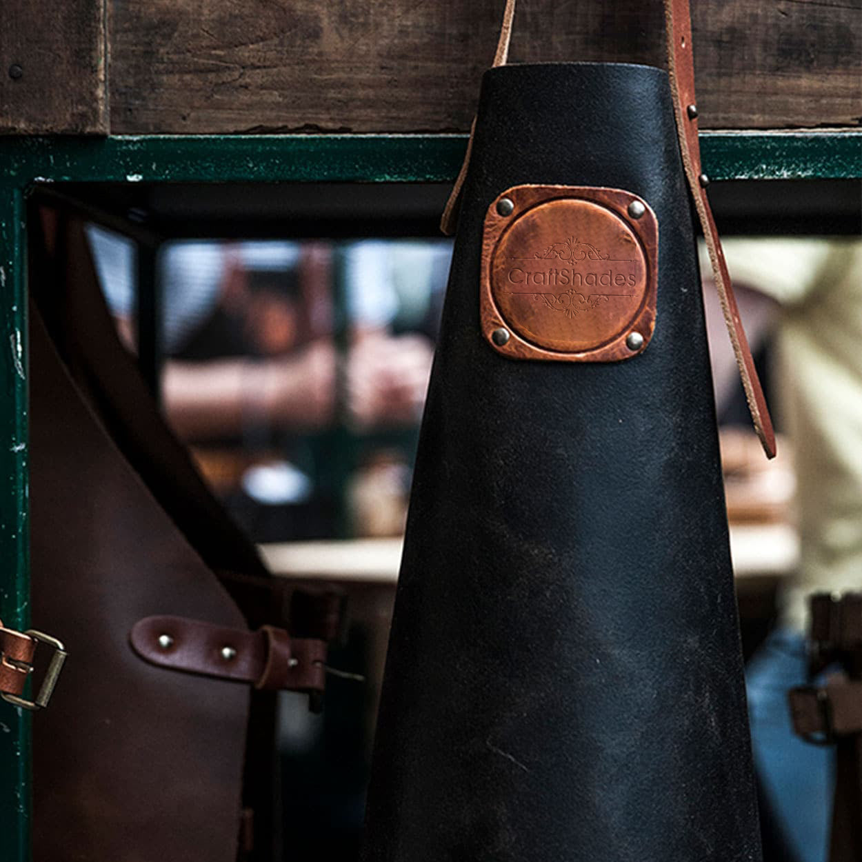 Leather Apron for Men Black Colour