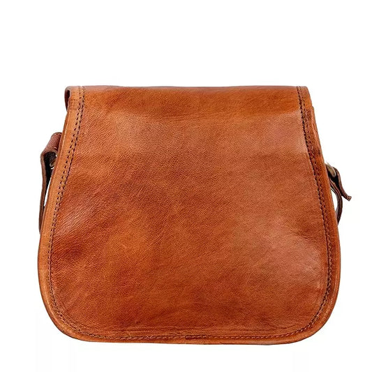 7*9 Inches Crossbody Handcrafted Small Goat Leather Unisex Sling Bag| 100% Genuine