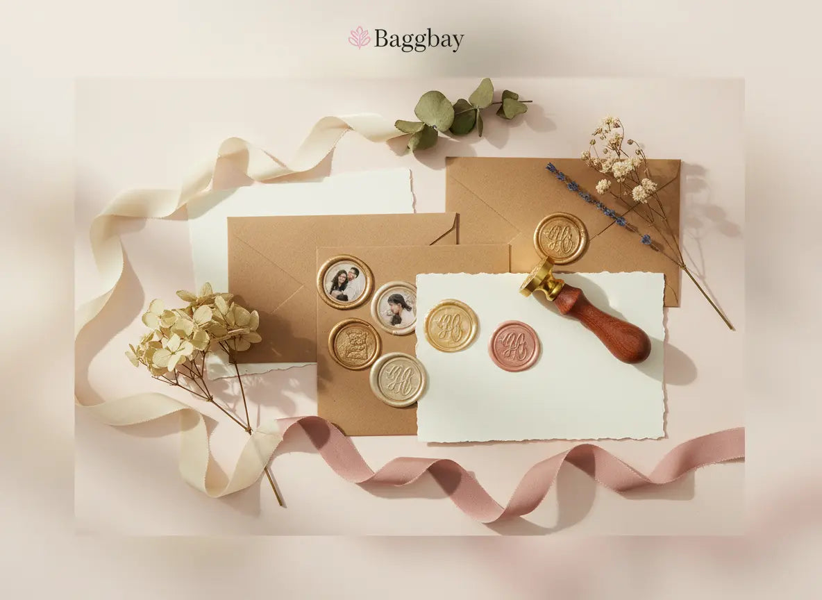 Custom Wax Seal Stickers | Personalized Wax Seal Stickers | BAGGBAY Baggbay