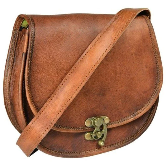 Unique C-Lock Handcrafted Leather Bag | 100% Genuine Leather