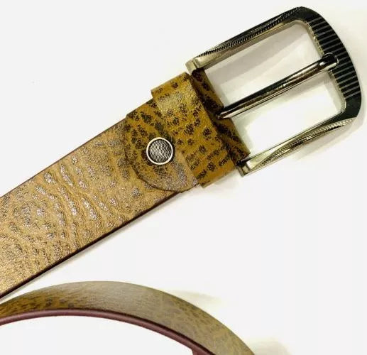 Buffalo Leather Belts for Men with Real Solid Leather and Buckle