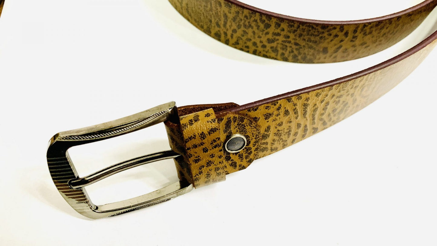 Buffalo Leather Belts for Men with Real Solid Leather and Buckle