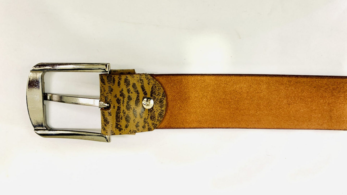 Buffalo Leather Belts for Men with Real Solid Leather and Buckle