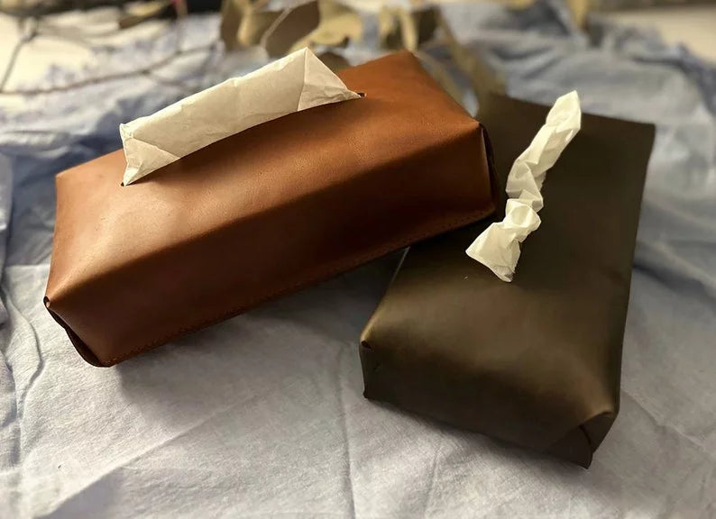 Leather Tissue Box
