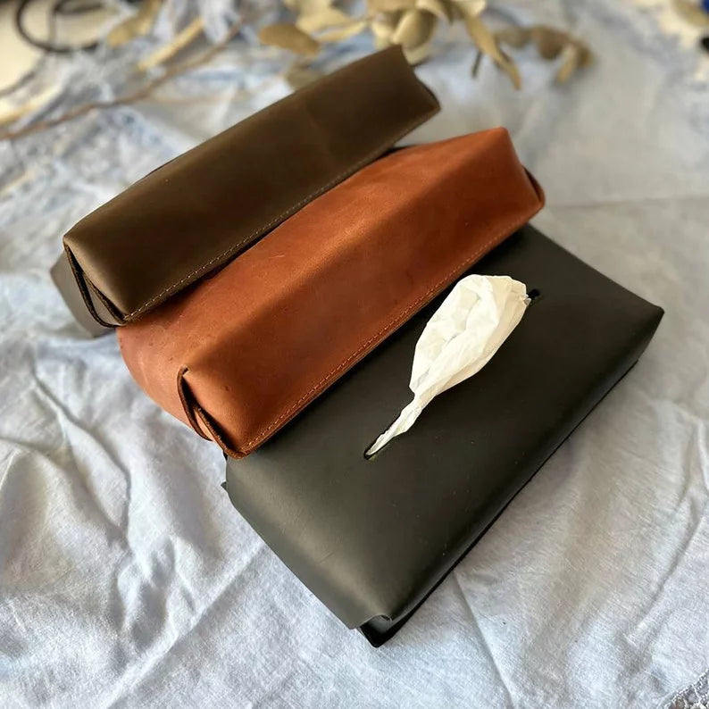 Leather Tissue Box