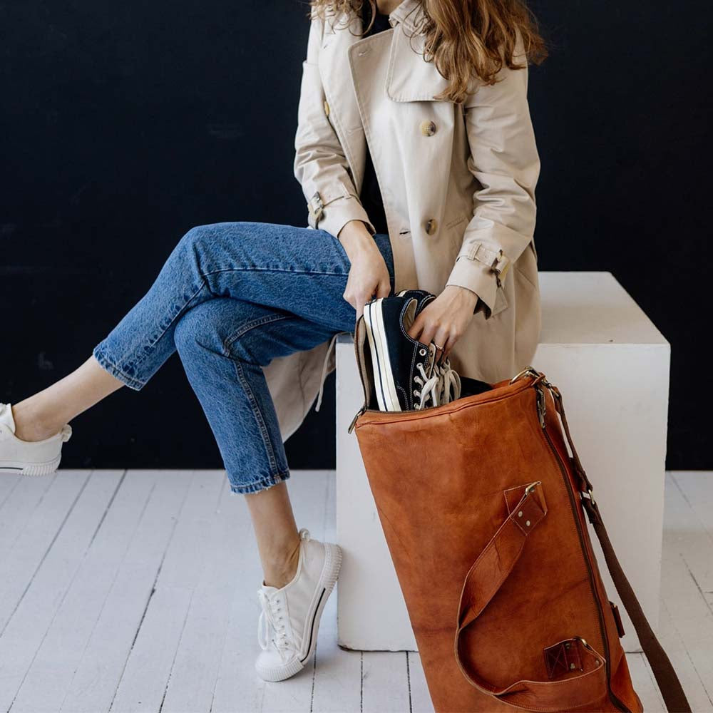Baggbay leather duffle bag