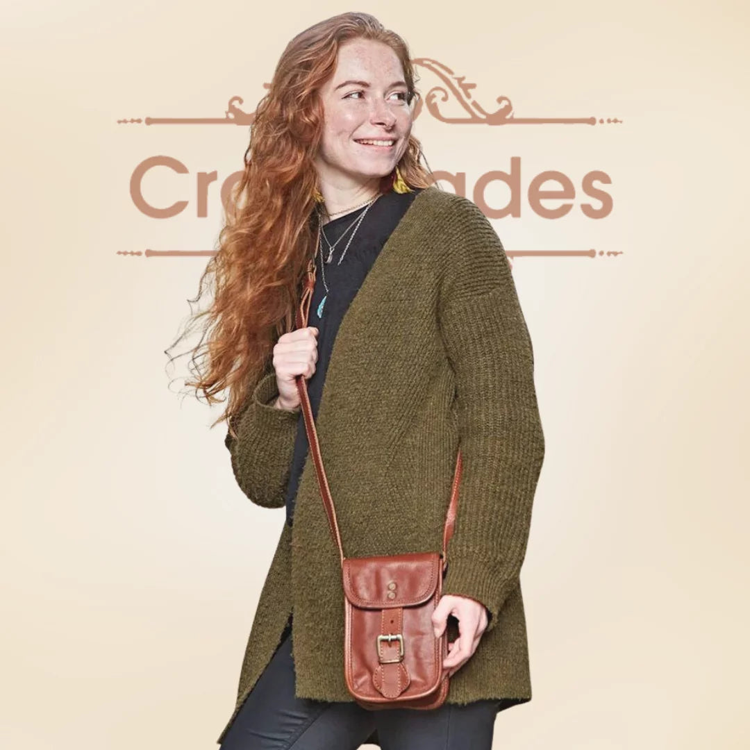 5*7 Inch Handcrafted Mobile Sling Bag | 100% Genuine Goat Leather