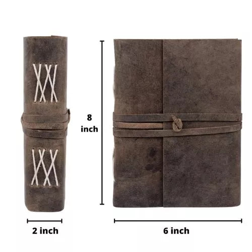 Leather Diary Antique Handmade Journal with Plain Paper for Men and Women