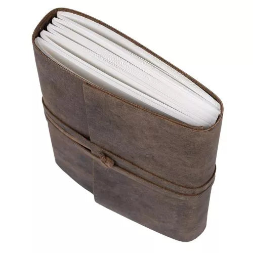 Leather Diary Antique Handmade Journal with Plain Paper for Men and Women