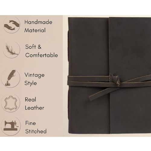 Handmade Vintage Leather Diary with Plain Paper