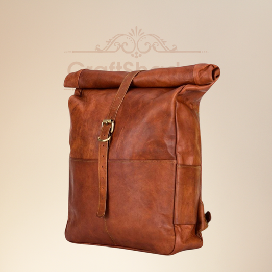 Baggbay 12*16 Inch leather backpack Unisex For Girls And Boys | 100 Genuine Leather