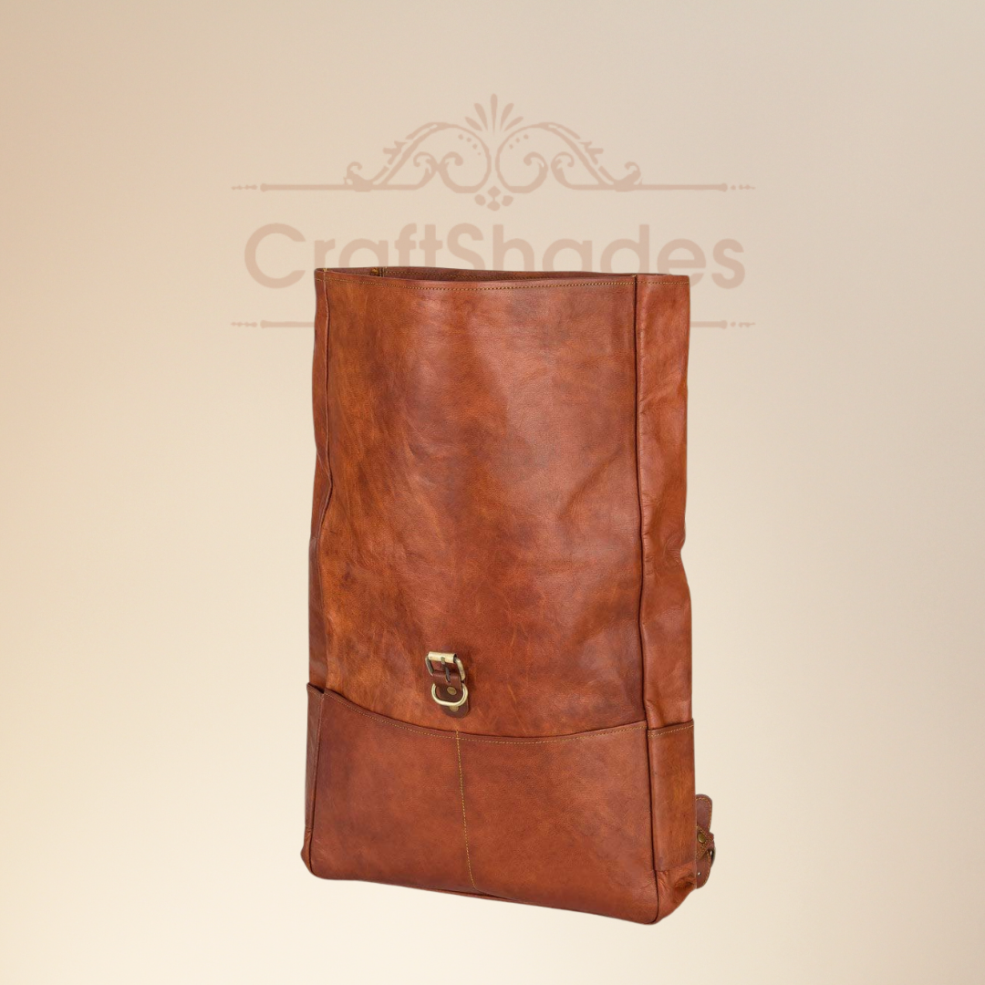 Baggbay 12*16 Inch leather backpack Unisex For Girls And Boys | 100 Genuine Leather
