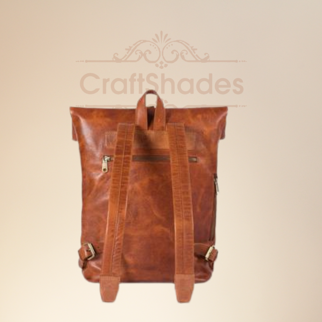 Baggbay 12*16 Inch leather backpack Unisex For Girls And Boys | 100 Genuine Leather