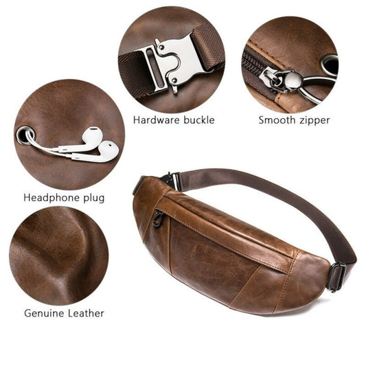 Vintage Brown Leather Unisex Fanny Packs Hip Pack Waist Bag