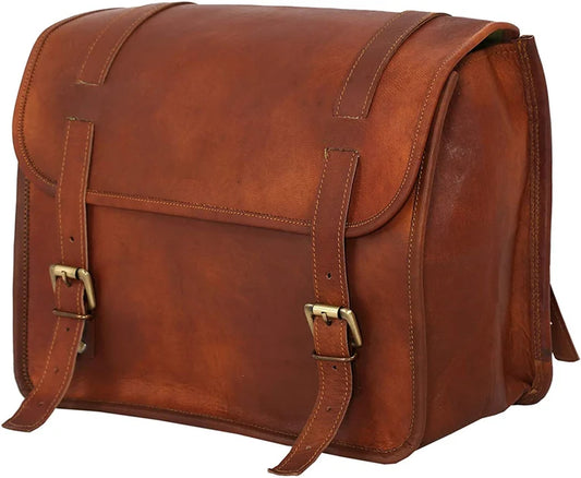 Classic Leather Motorcycle Saddlebag