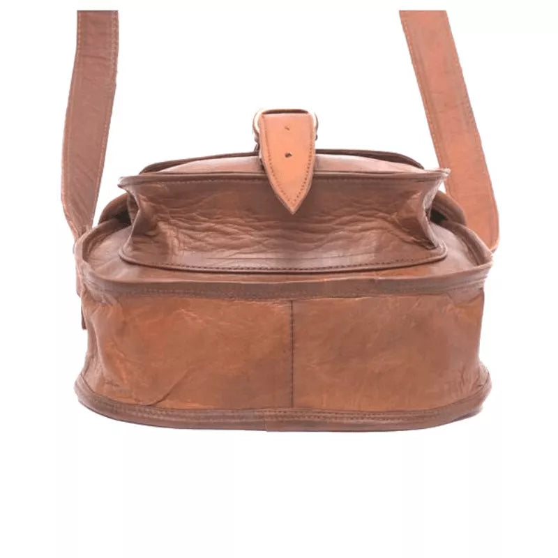 9*11 Inch Crossbody Handcrafted Small goat Leather Unisex Sling Bag | 100% Genuine Leather