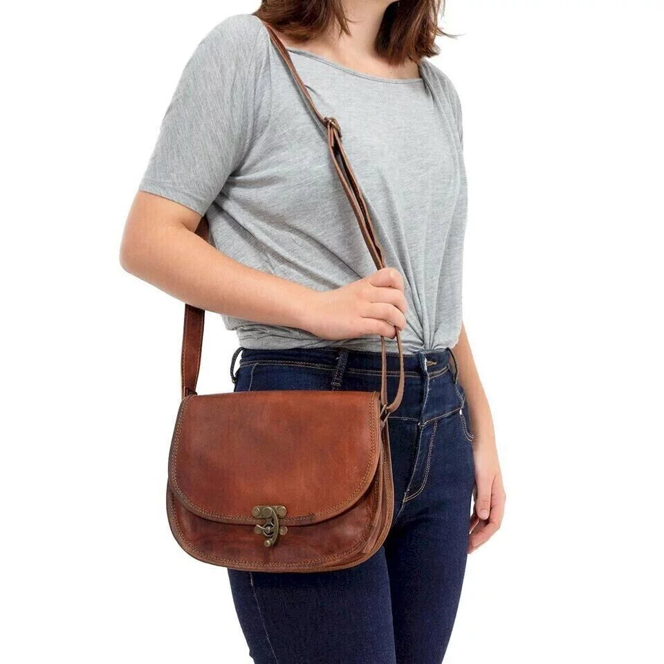 Unique C-Lock Handcrafted Leather Bag | 100% Genuine Leather
