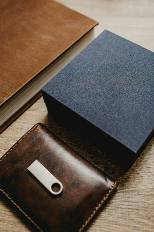 brown leather wallet