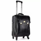 Leather Laguage Trolly Bag (Black)