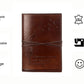 CraftShades – Refillable Leather Diary – Feather with Birds