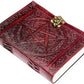 Handmade Leather Diary Embossed with star, journey & double wolf Diary
