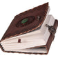 CraftShades – Leather Diary with Antique Green Stone
