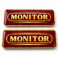 Class Monitor Pin Badge Rectangle 68/24 mm