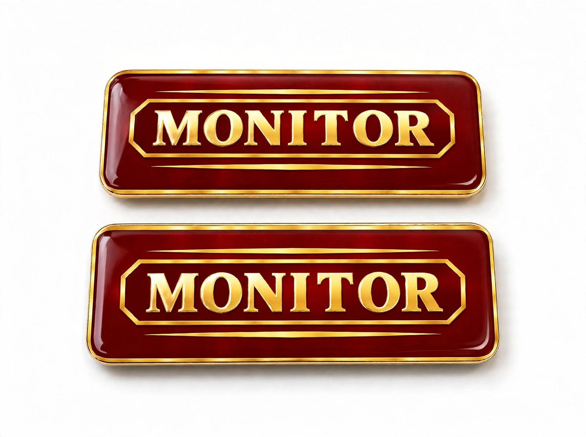Class Monitor Pin Badge Rectangle 68/24 mm