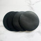 Blank Dark Tan Leather Circle Coasters
