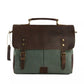 Baggbay 11*15″ Handcrafted Canvas+ Goat Leather Laptop Bag | 100% Genuine Leather