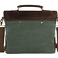 Baggbay 11*15″ Handcrafted Canvas+ Goat Leather Laptop Bag | 100% Genuine Leather