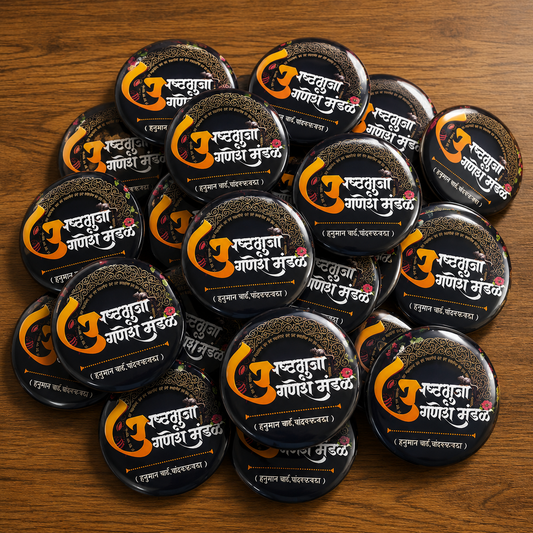 Fridge Magnet Round 58 mm Black