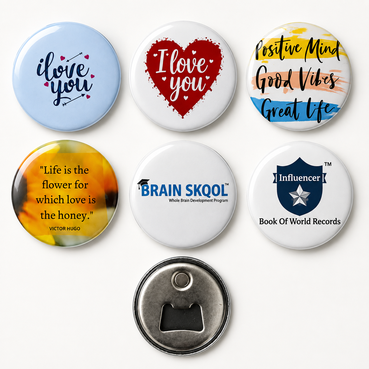 Bottle Opener and Fridge Magnet Customize Round  | Personalized Photo & Logo | Unique Party Gift | 58mm