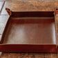 Handmade Italian leather catch all tray