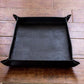 Handmade Italian leather catch all tray