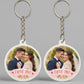 Personalized couple keychains with love design - Baggbay custom photo keychain