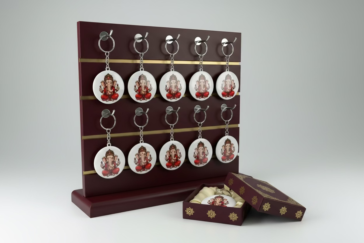 Ganesha Keychains Customize 58mm | Large Personalized Keychains | BAGGBAY