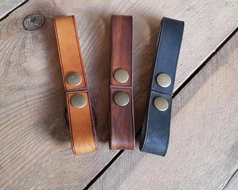 Leather clasp for belt and armor