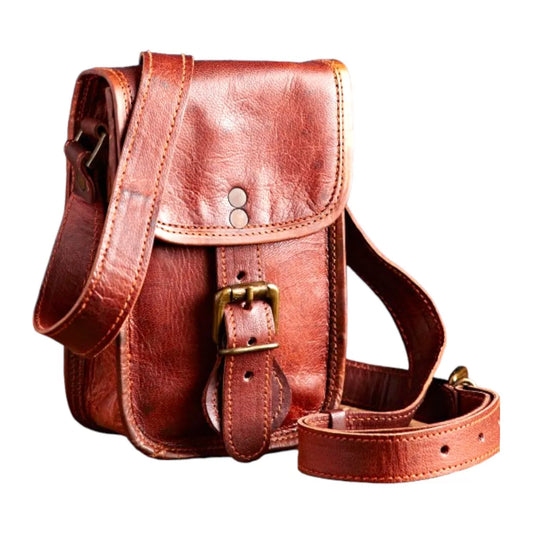 5*7 Inch Handcrafted Mobile Sling Bag | 100% Genuine Goat Leather