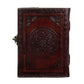 Handmade Leather Diary Embossed with Skull. Antique Lock Closure.