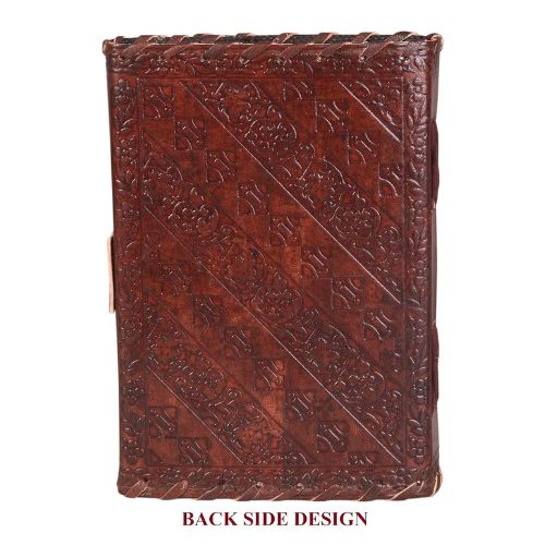 CraftShades – Leather Diary with Antique Green Stone